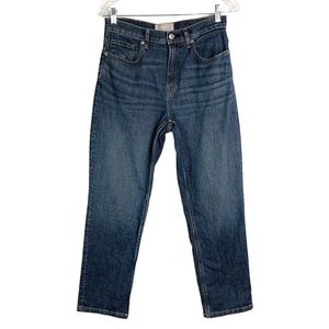 Everlane The Cheeky Jean High Rise Crop Jeans Size 27 Medium Wash